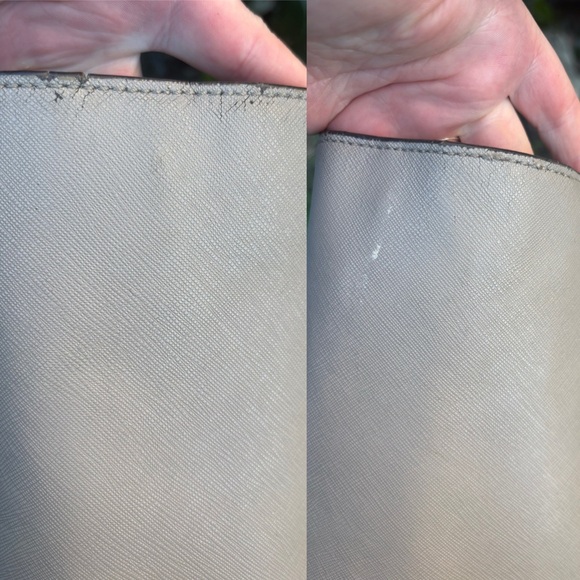 Project Bag! Bally Supra Light Gray Leather and Suede Tote - Picture 5 of 16